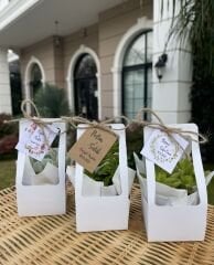 BEYAZ ÇANTALI MİX PAKET (HASIR JÜT FİYONKLU)