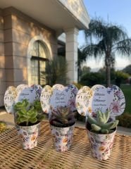 ÇİÇEK DESENLİ KÜLAH VE STİCKER İSİMLİKLİ MİX PAKET