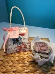 8 MART KADINLAR GÜNÜ ÖZEL SAPLI ÇANTALI MODEL (PEMBE FLOWERS ÇİÇEKLİ DESEN)