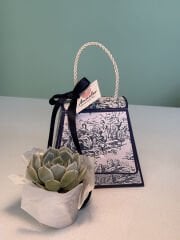 ANNELER GÜNÜ ÖZEL SAPLI ÇANTALI MODEL (MAVİ DESEN)