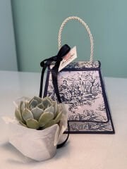 ANNELER GÜNÜ ÖZEL SAPLI ÇANTALI MODEL (MAVİ DESEN)