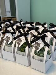 BEYAZ ÇANTALI MİX PAKET (SİYAH SATEN FİYONKLU)