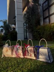 KARIŞIK DESENLERDE KUTU ÇANTALI SUKULENT